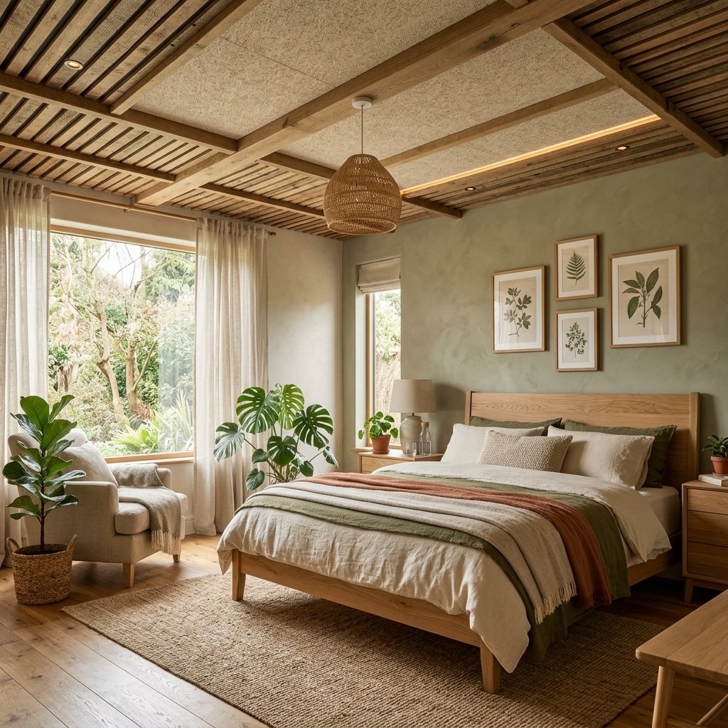 Eco-Friendly Sustainable Ceiling Bedroom Design Ideas