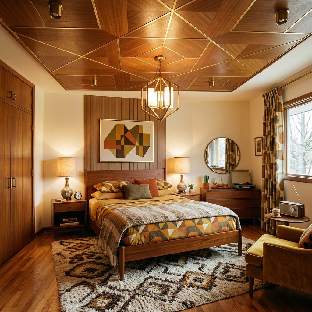 Retro Vintage Ceiling Design Bedroom Styles