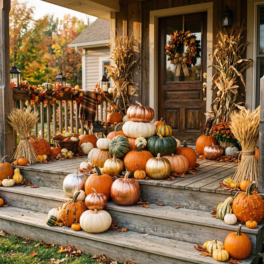 Pumpkin and Gourd Display Ideas