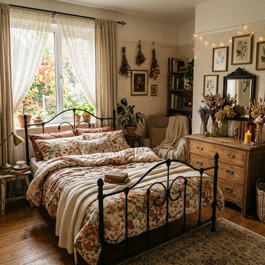 31 Fall Themed Bedroom: Transform Your Space Into a Cozy Autumn Sanctuary 13 Cottagecore Bedroom Ideas