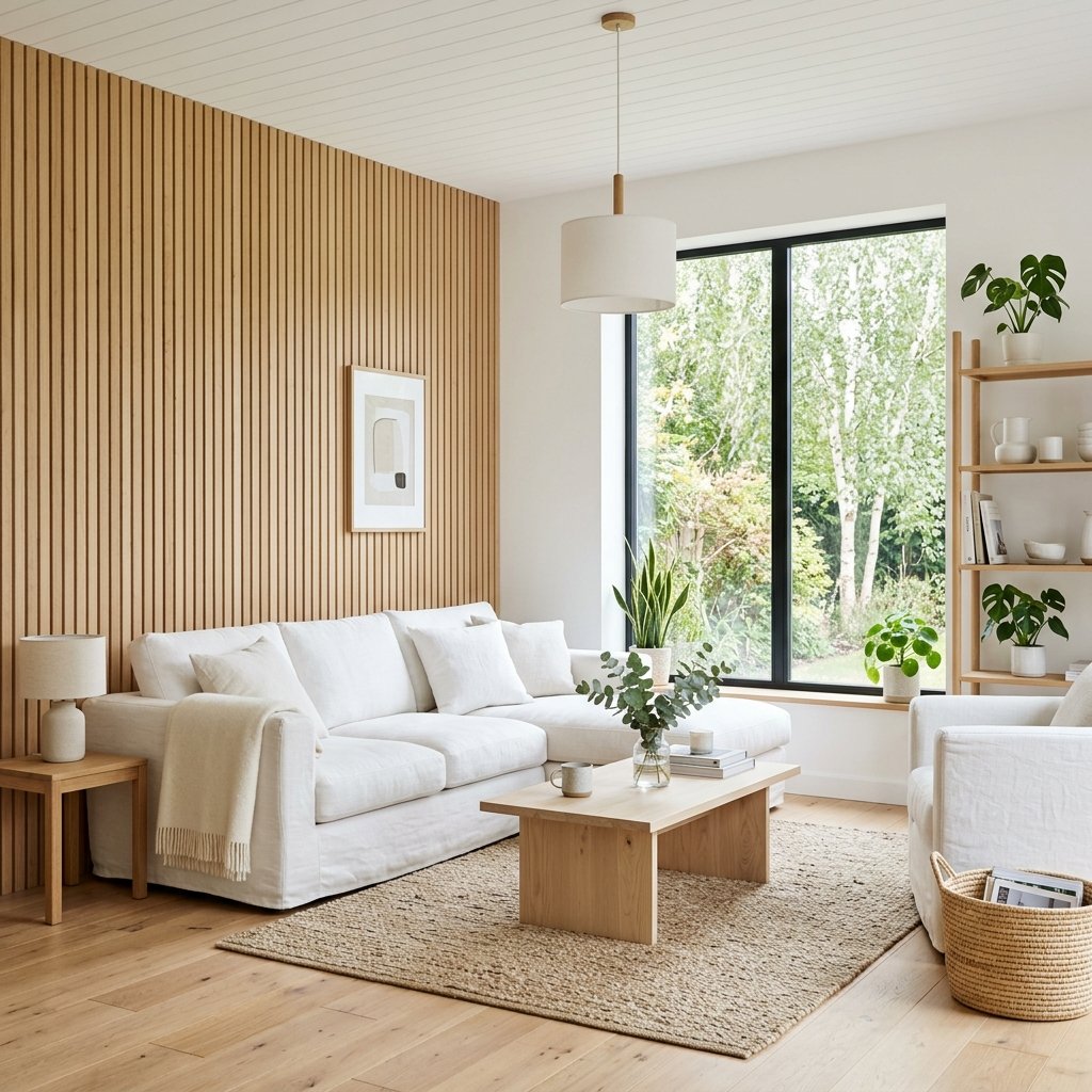 Modern Living Room Color Ideas: 30 Stunning Palettes for Your Home 17 Scandinavian White with Wooden Accents