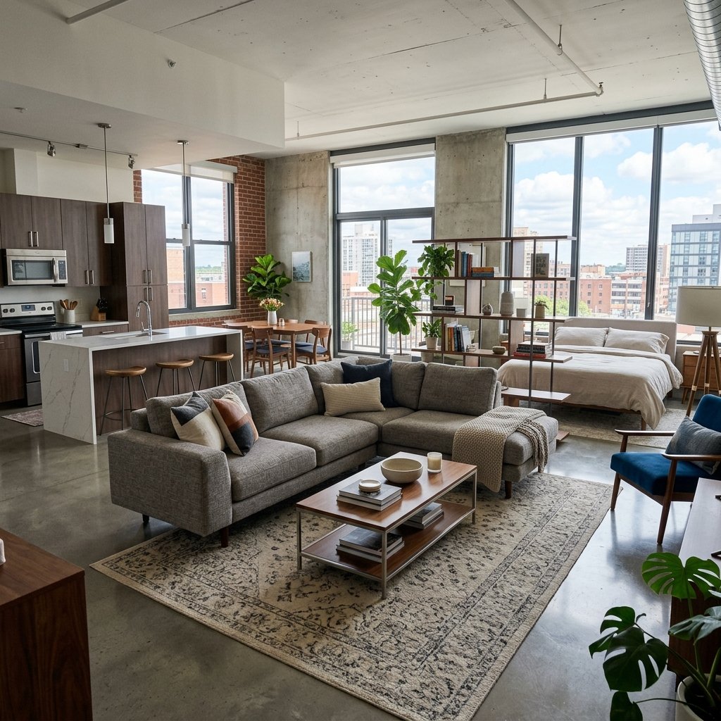 Sectional Islands Creating Living Room Zones
