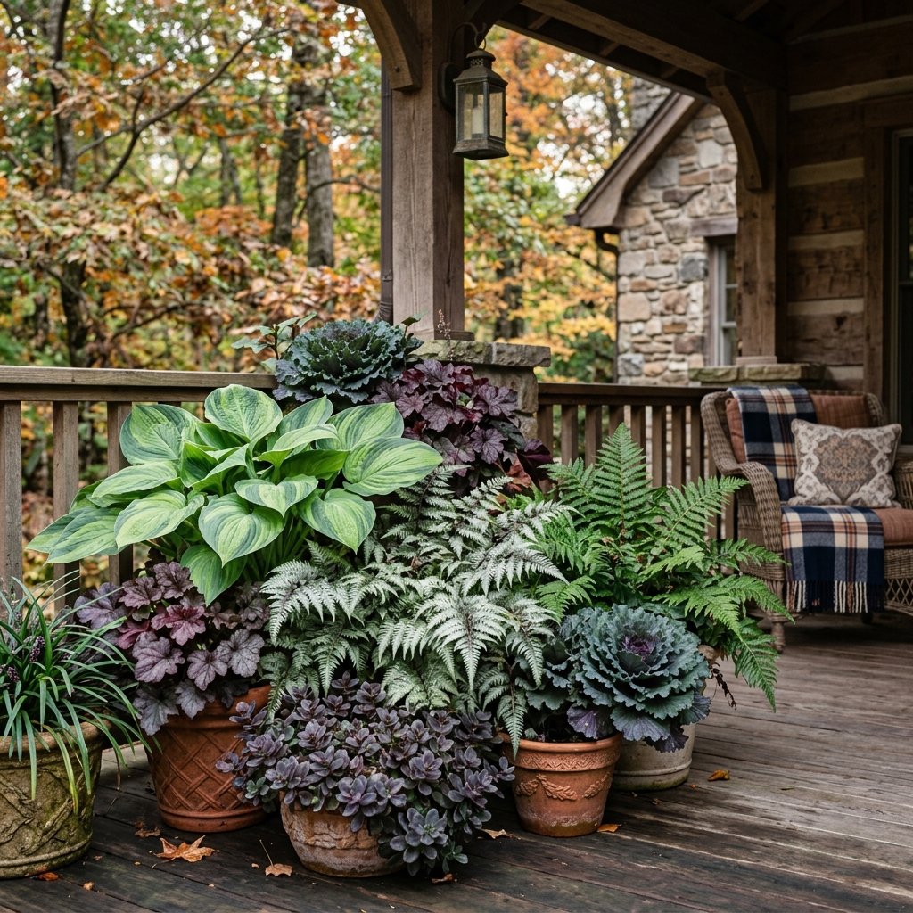 Shaded Fall Porch decor Ideas