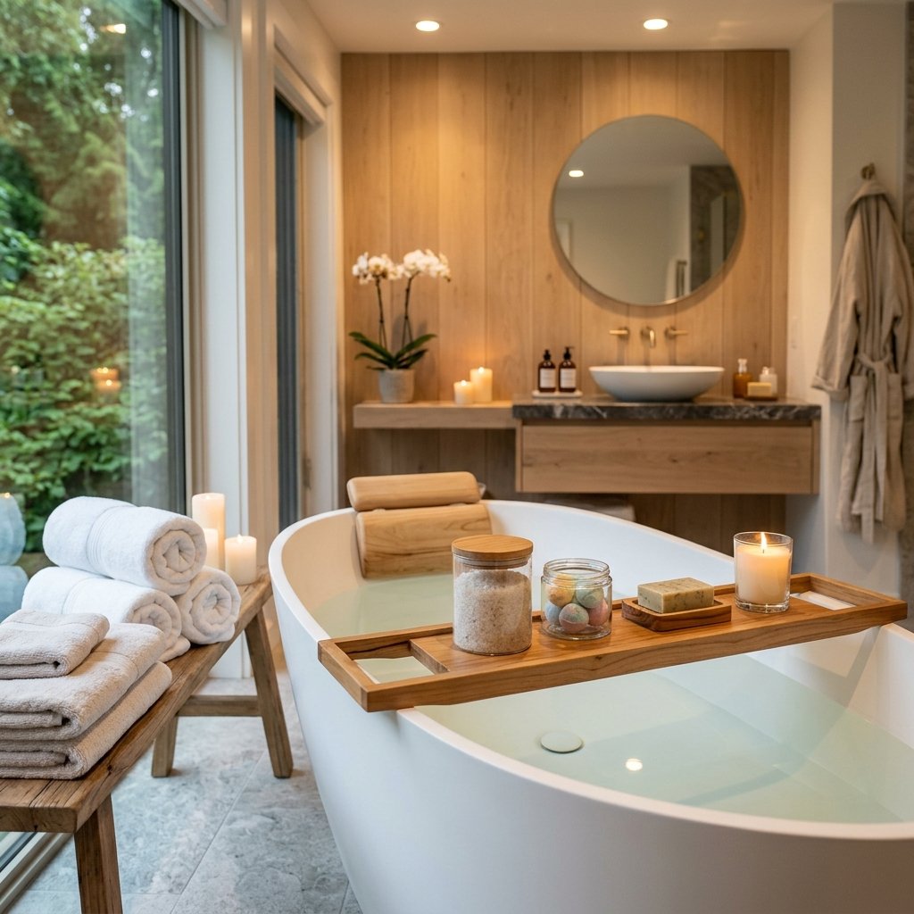Spa-Like Fall Bathroom Atmosphere Ideas
