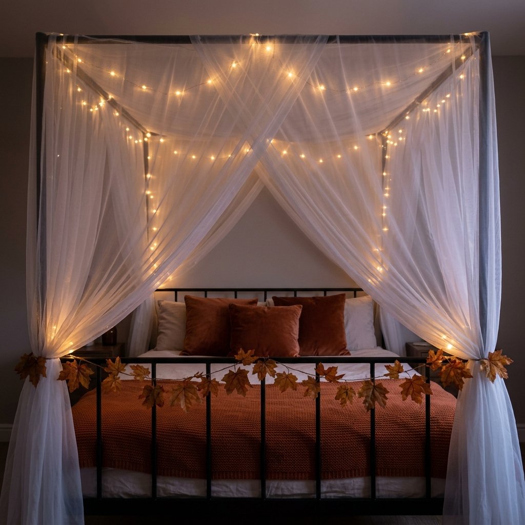 String Light Bedroom Decor Ideas for Fall