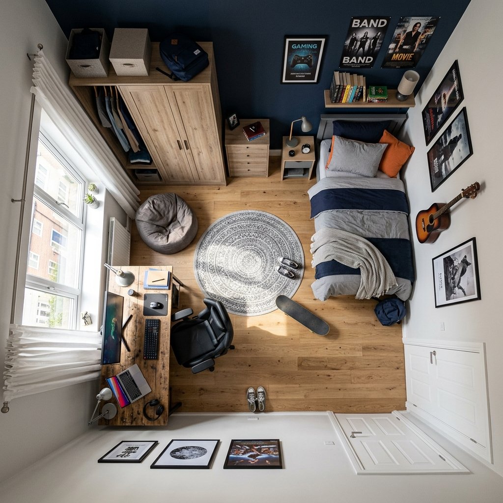 27 Teen Boy Bedroom Ideas That Actually Look Cool in Real Life 23 Boy Bedroom Furniture Layout Ideas