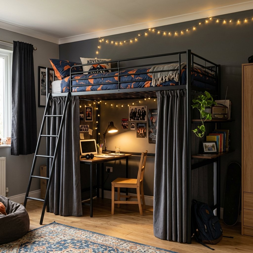 27 Teen Boy Bedroom Ideas That Actually Look Cool in Real Life 9 Boy Bedroom Ideas with Loft Bed