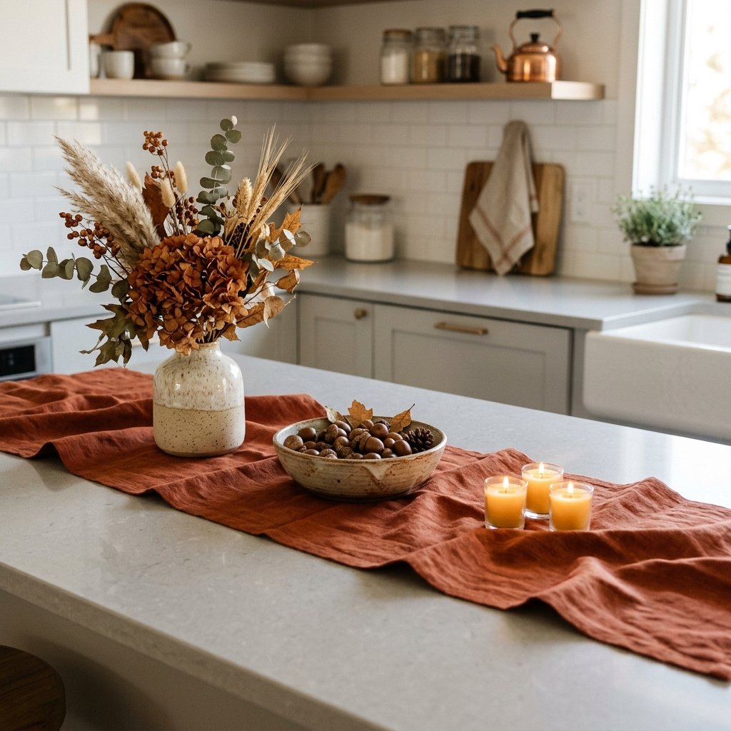 Cozy Linen Table Runner Ideas for Fall
