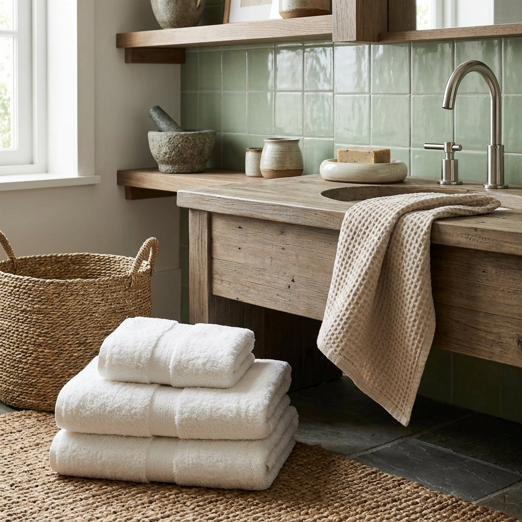 Layered Texture Bathroom Ideas
