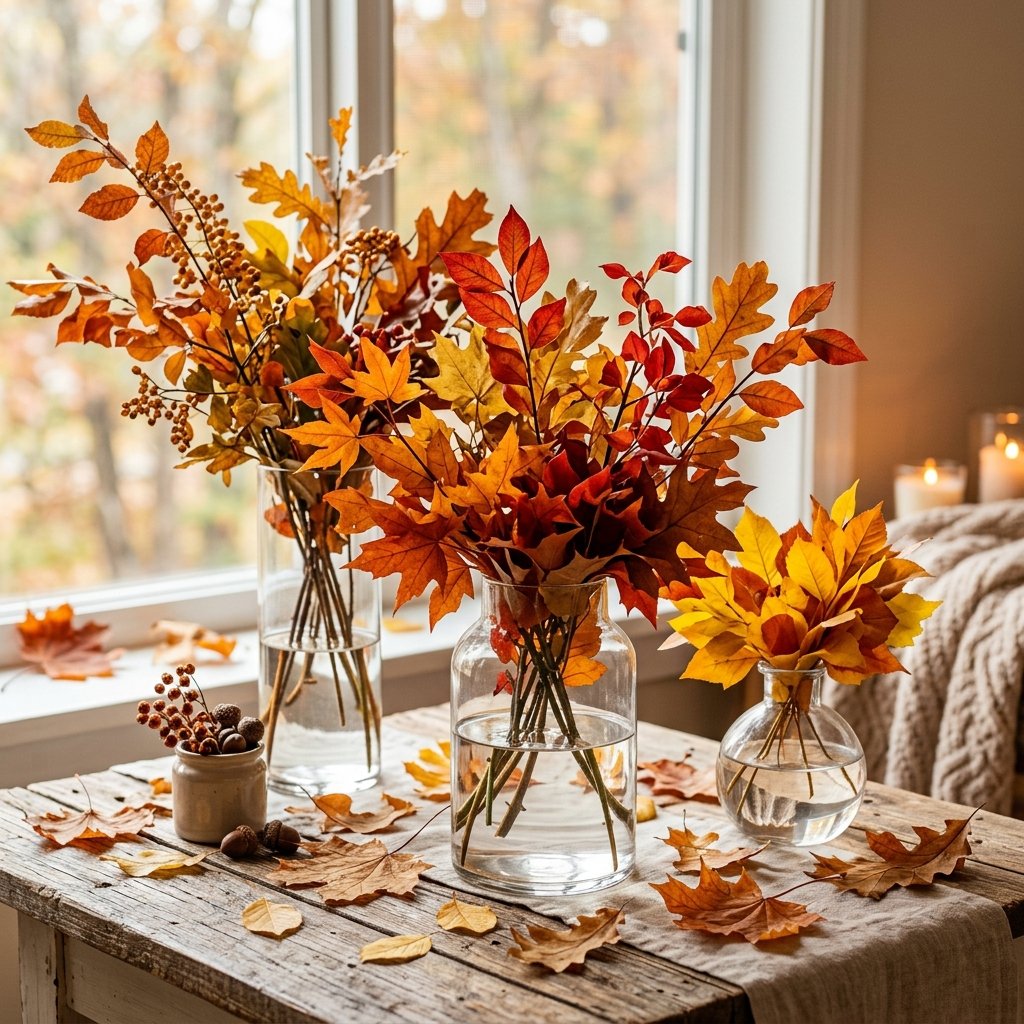 Autumn Leaf Arrangement Ideas