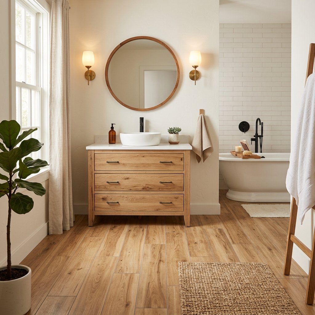 Wood Look Bathroom Flooring Ideas