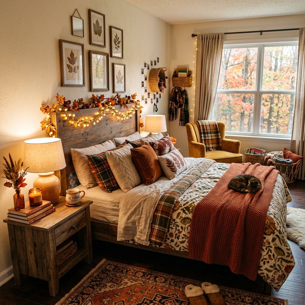 fall bedroom aesthetic