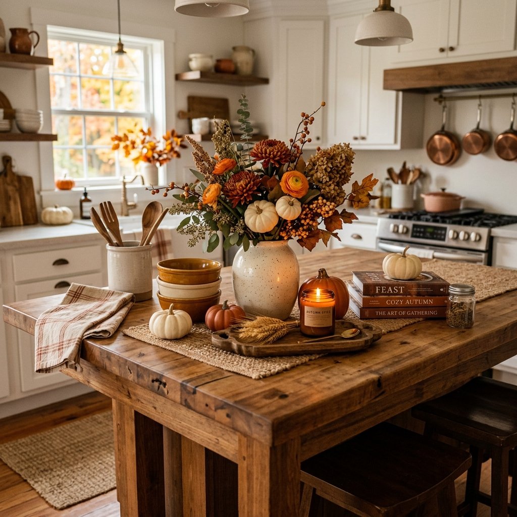 fall kitchen island decor