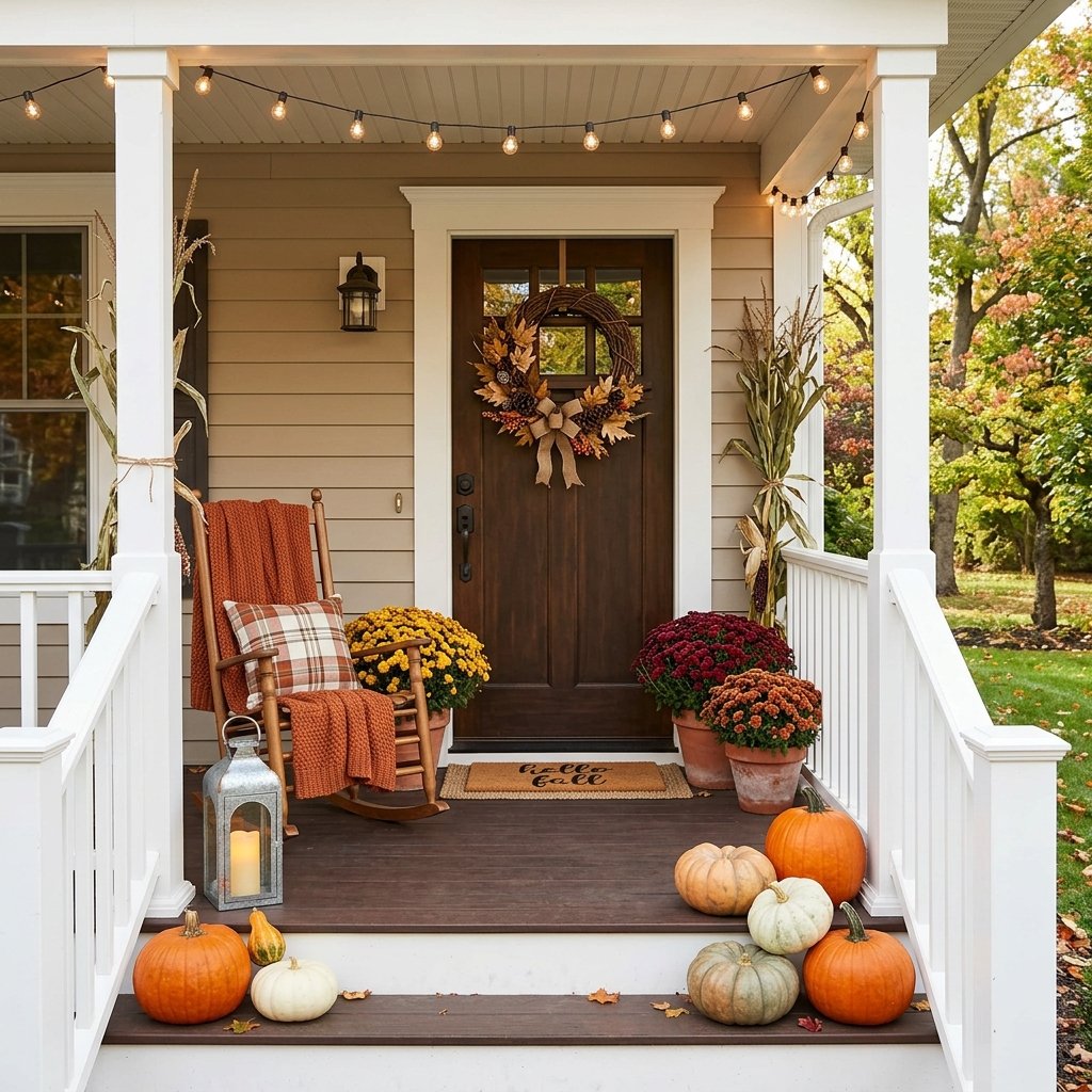 fall porch decor