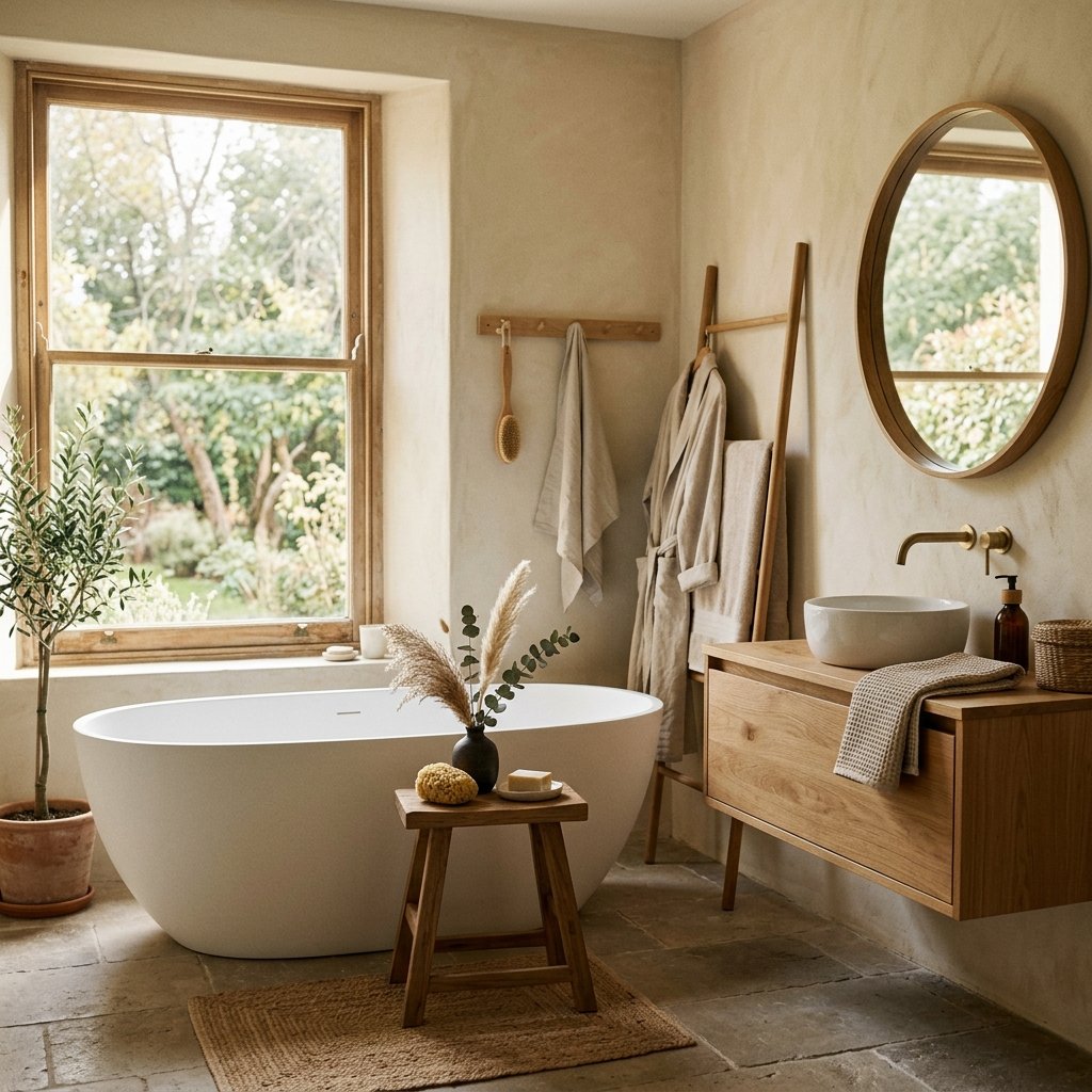 27 Wabi Sabi Bathroom Ideas That Feel Calm, Raw & Beautiful 25 Slow Living Bathroom Decor Ideas