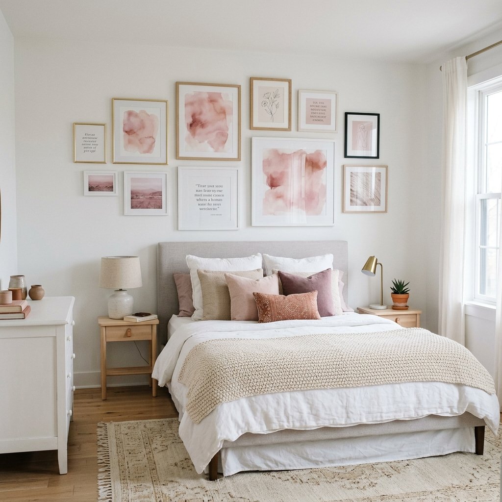 29 Pink Bedroom Ideas: Dreamy Looks for Every Style 27 Pink Wall Art Bedroom Ideas