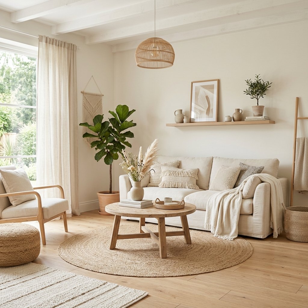 27 Dreamy Cozy Boho Living Room Ideas to Save & Try Today 20 Neutral Boho Living Room Ideas