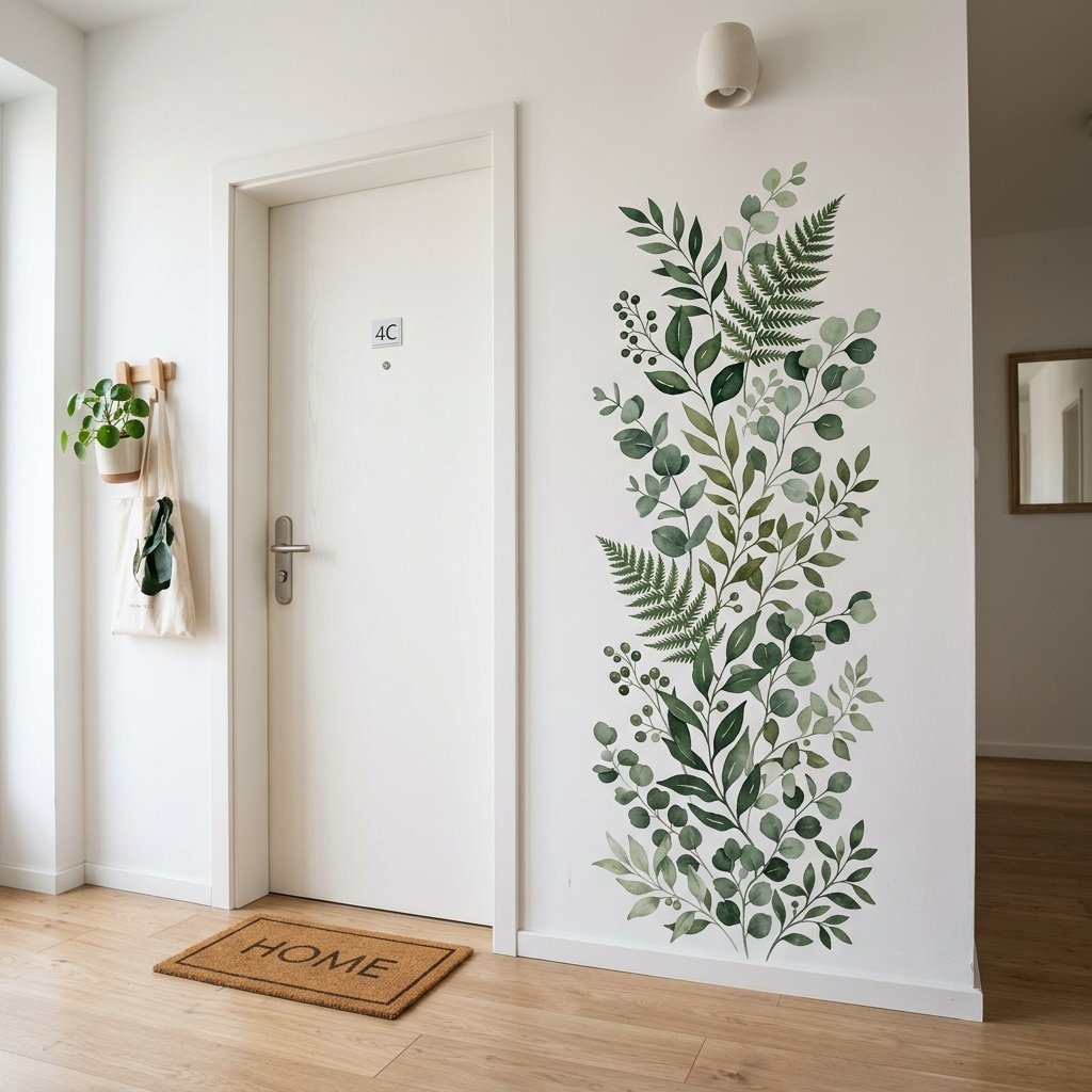 34 Flat Entrance Decor Ideas That Make Tiny Spaces Feel Huge 26 Removable Wall Decal Ideas