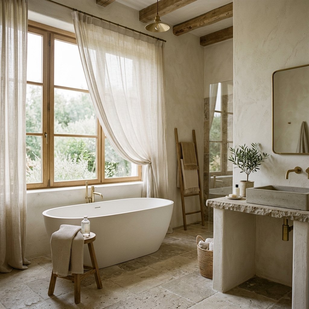 27 Wabi Sabi Bathroom Ideas That Feel Calm, Raw & Beautiful 21 Natural Light Bathroom Ideas