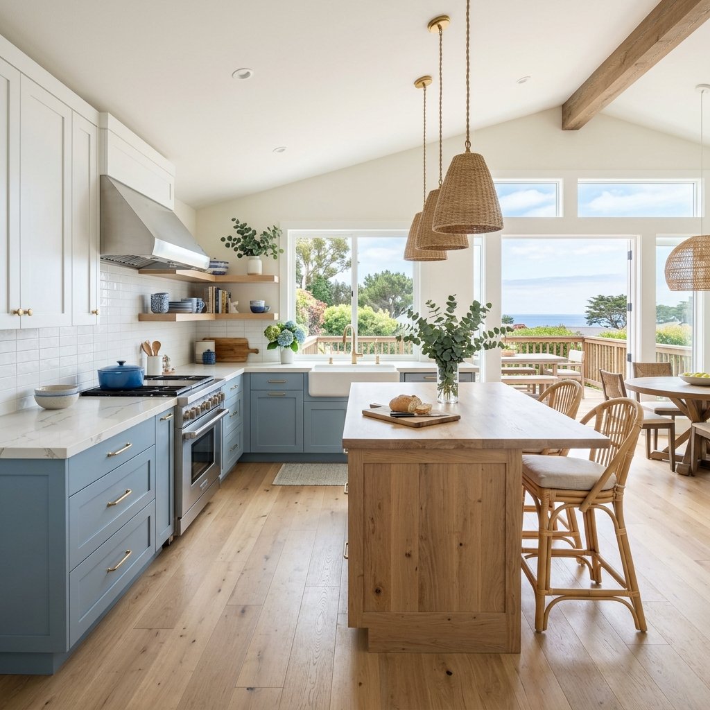 23 Modern Kitchen Color Combinations Ideas You'll Want to Pin Now 11 Coastal Blue and White Kitchen Ideas