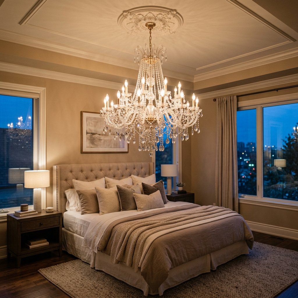 27 Luxurious Bedroom Ideas: Cozy, Glam & Modern Inspiration 6 Statement Chandelier Ideas