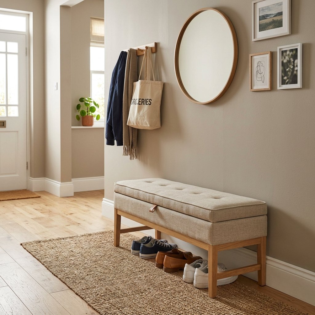 34 Flat Entrance Decor Ideas That Make Tiny Spaces Feel Huge 27 Entryway Bench with Storage Ideas