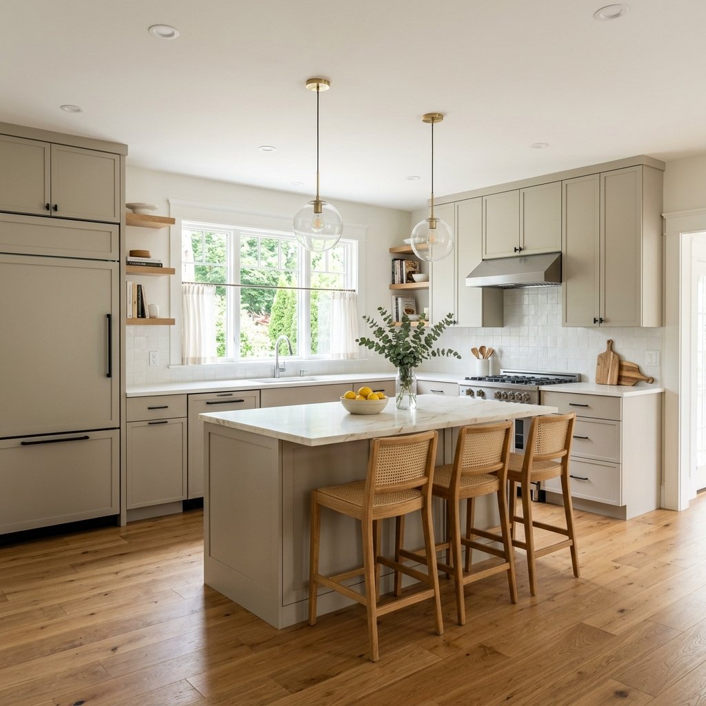 23 Modern Kitchen Color Combinations Ideas You'll Want to Pin Now 12 Warm Neutral Greige Kitchen Ideas