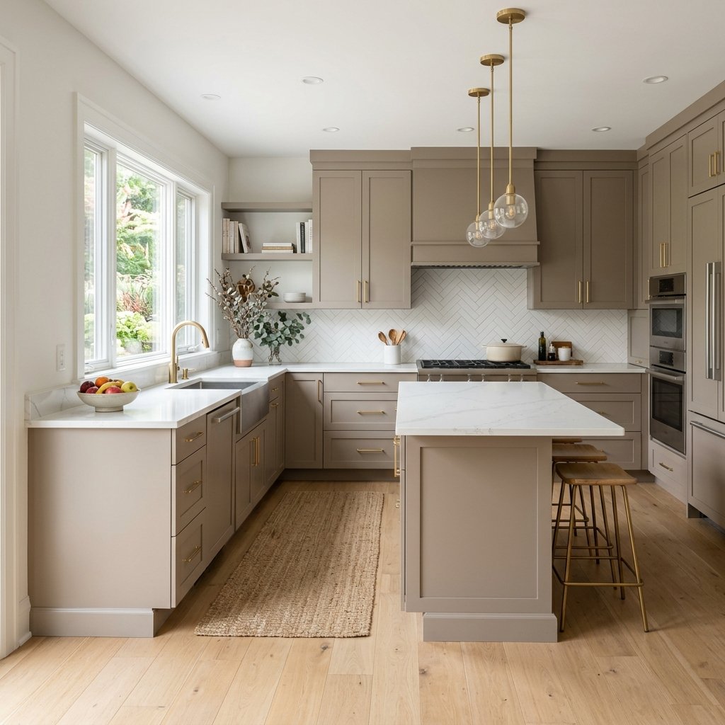 23 Modern Kitchen Color Combinations Ideas You'll Want to Pin Now 19 Taupe and Soft White Kitchen Ideas