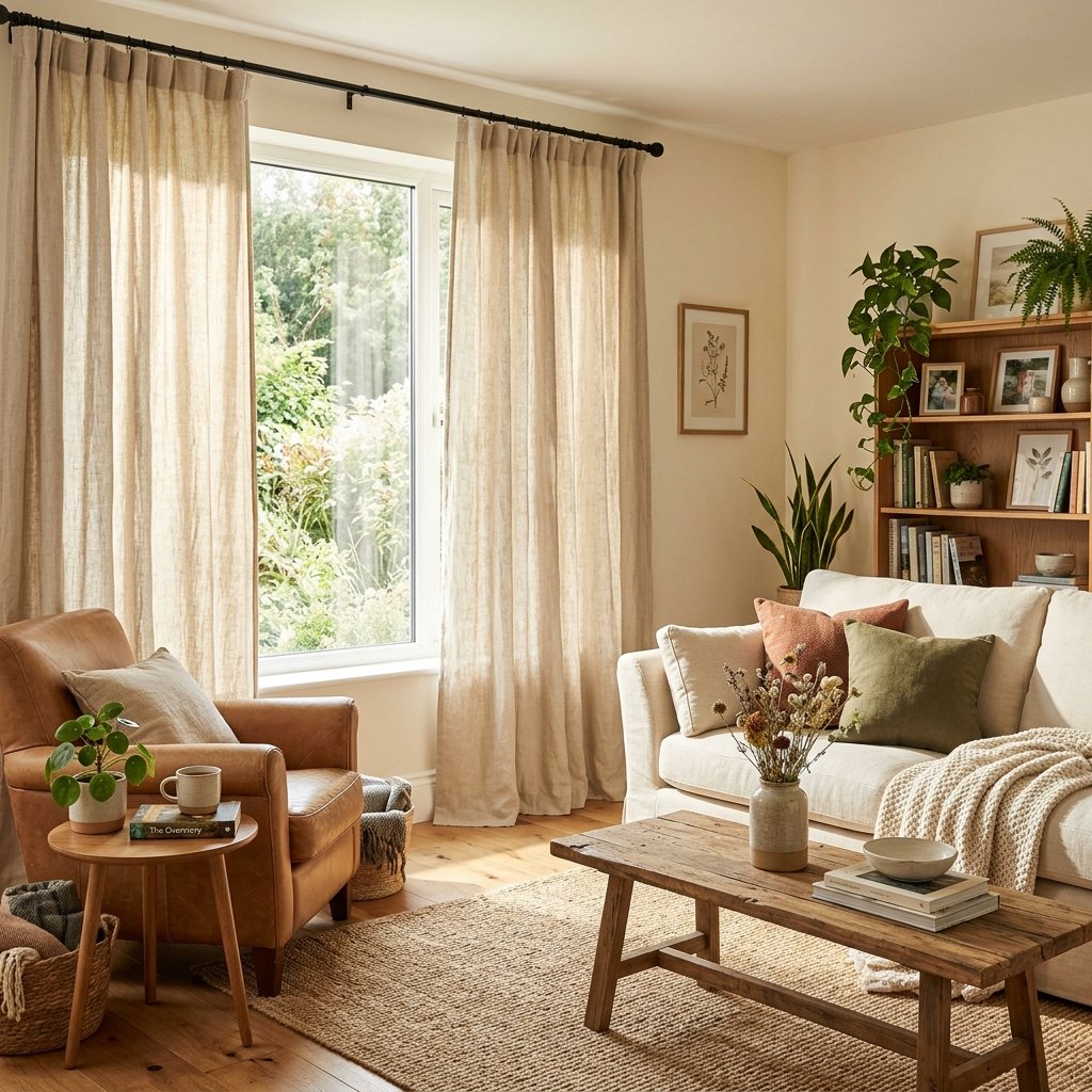 27 Curtains Living Room Ideas: Cozy, Bold & Beautiful Looks 11 Linen Living Room Ideas