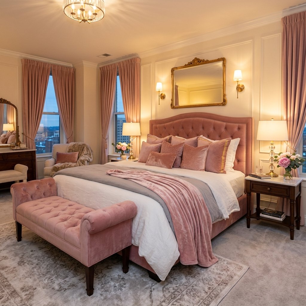 29 Pink Bedroom Ideas: Dreamy Looks for Every Style 17 Pink Velvet Bedroom Ideas