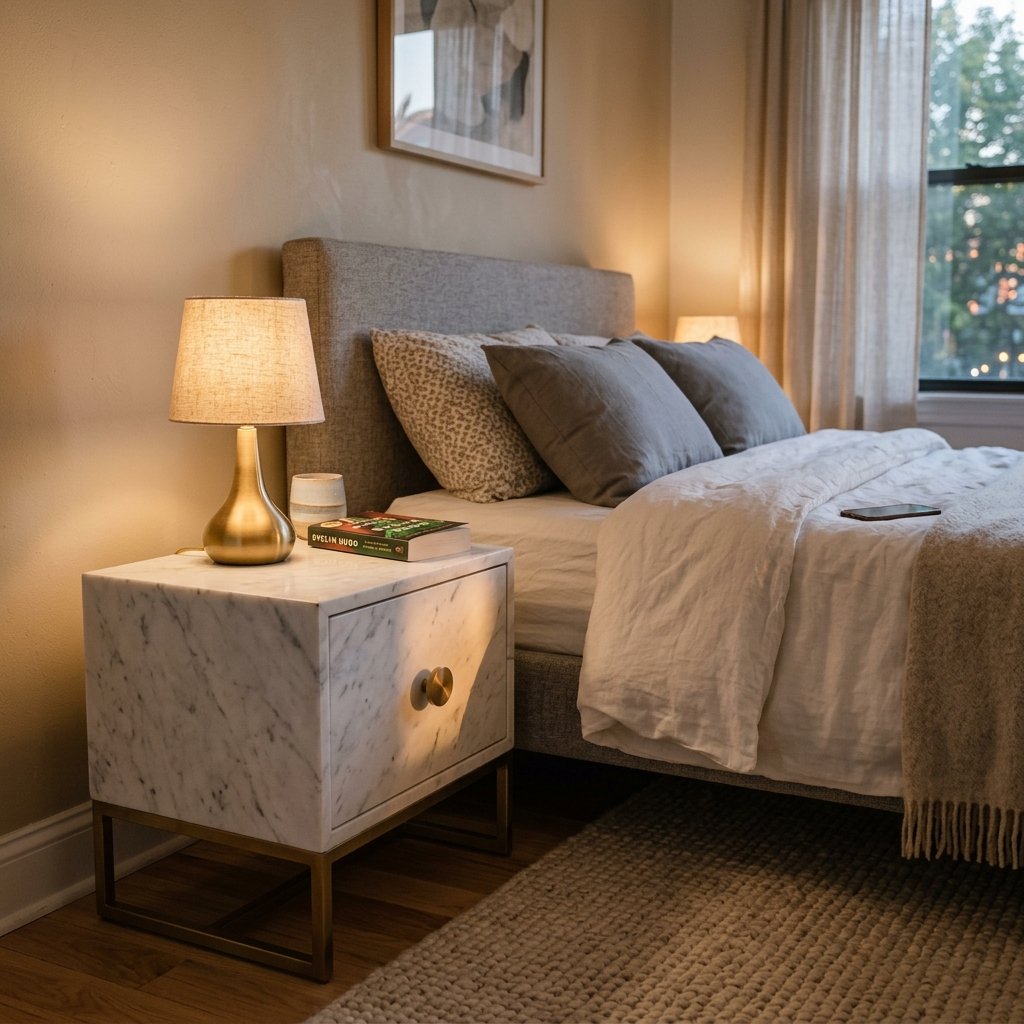 27 Luxurious Bedroom Ideas: Cozy, Glam & Modern Inspiration 10 Marble Nightstand Ideas