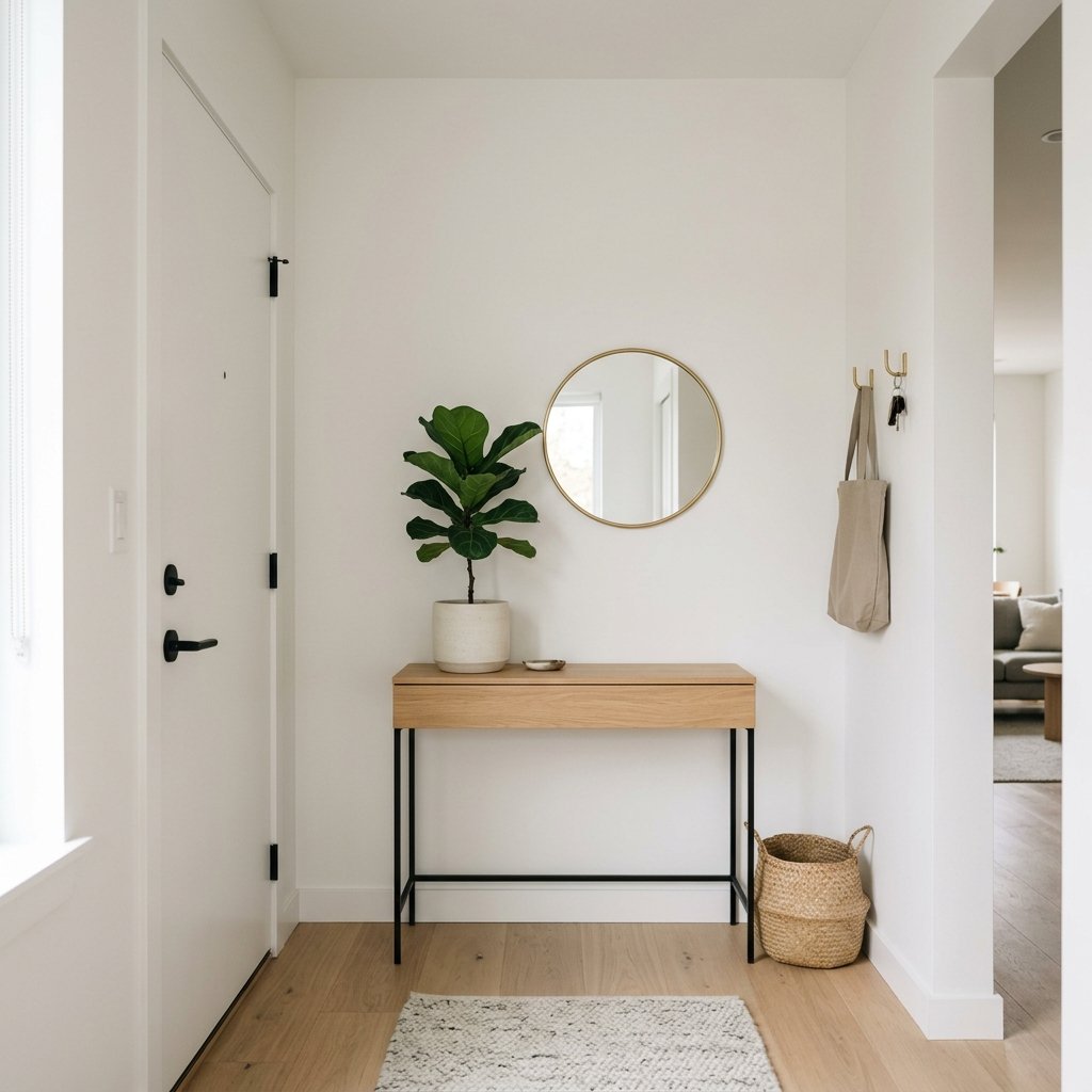 34 Flat Entrance Decor Ideas That Make Tiny Spaces Feel Huge 14 Minimalist Entryway Decor Ideas