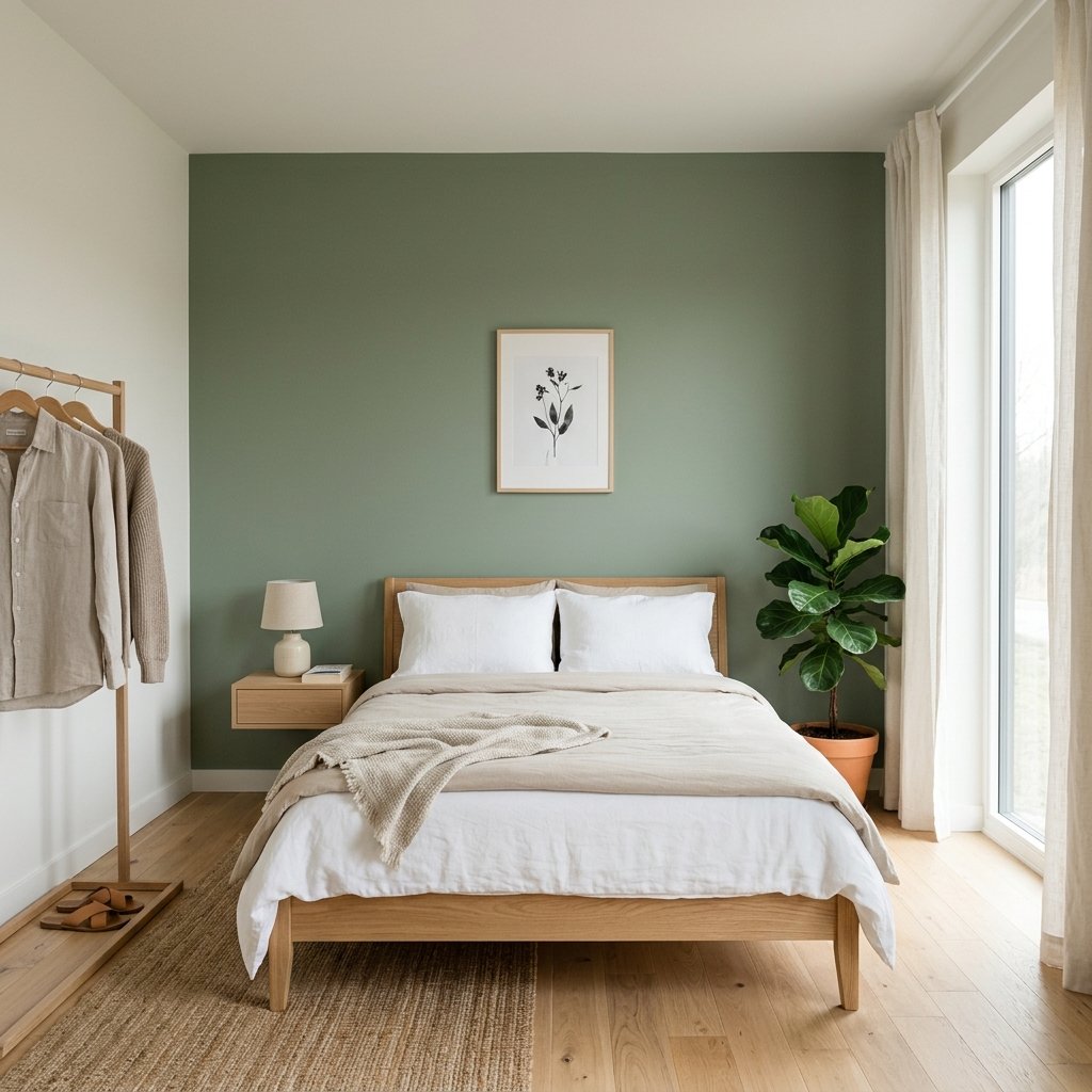 33 Sage Green Bedroom Ideas You'll Want to Pin Now 24 Minimalist Sage Green Bedroom Idea