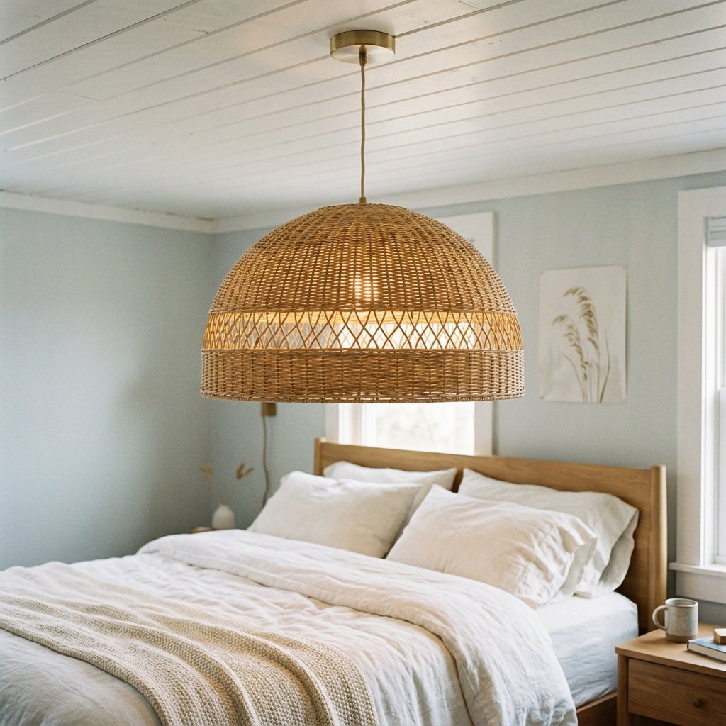 Natural Fiber Pendant Light Idea