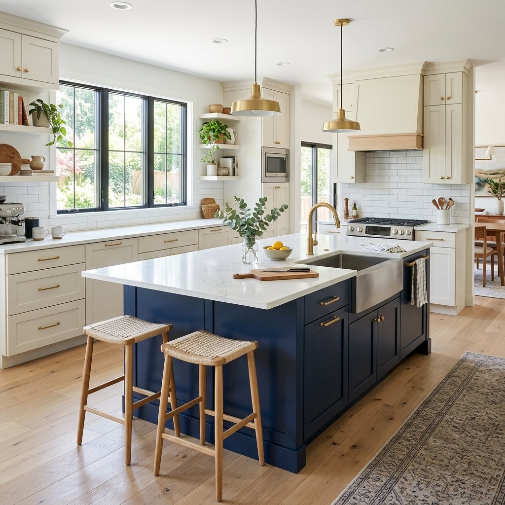 23 Modern Kitchen Color Combinations Ideas You'll Want to Pin Now 7 Two-Tone Cabinet Color Ideas