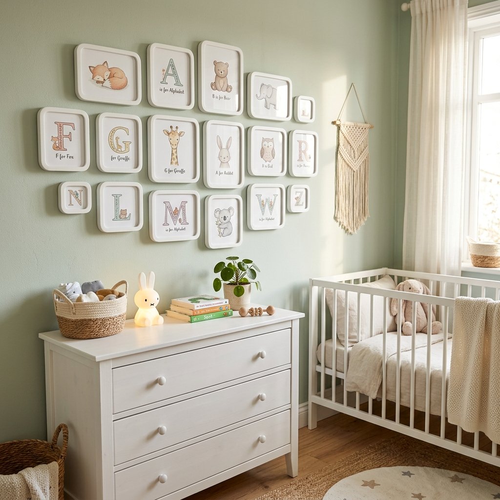 25 Dreamy Gallery Wall Decor Ideas to Save & Try Today 24 Nursery Gallery Wall Ideas