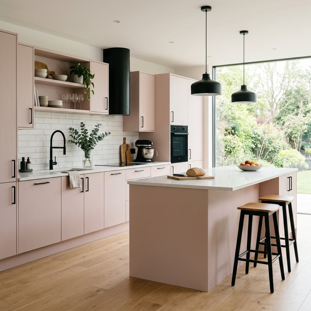 23 Modern Kitchen Color Combinations Ideas You'll Want to Pin Now 24 Pale Pink and Matte Black Ideas
