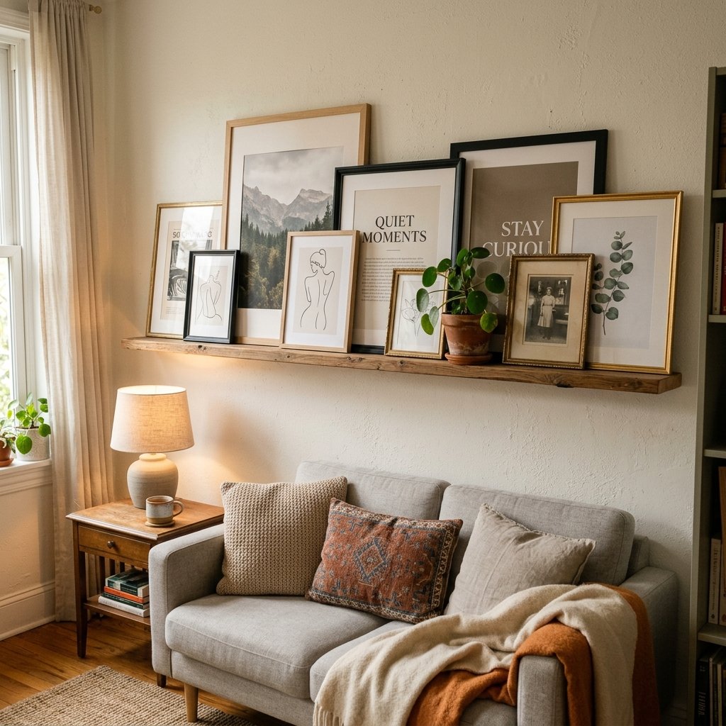 25 Dreamy Gallery Wall Decor Ideas to Save & Try Today 26 Gallery Wall Shelf Ideas