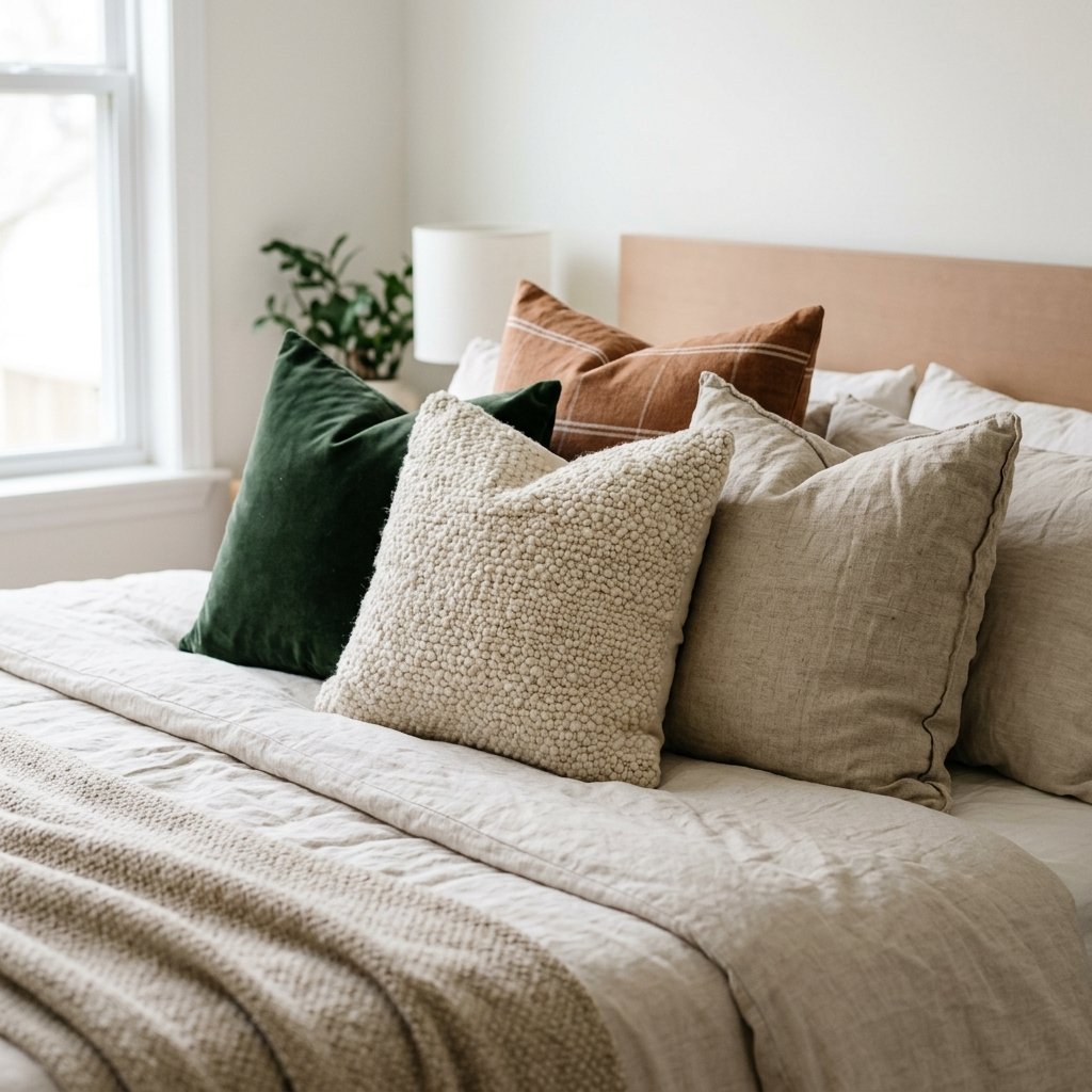 27 Luxurious Bedroom Ideas: Cozy, Glam & Modern Inspiration 25 Textured Throw Pillow Ideas