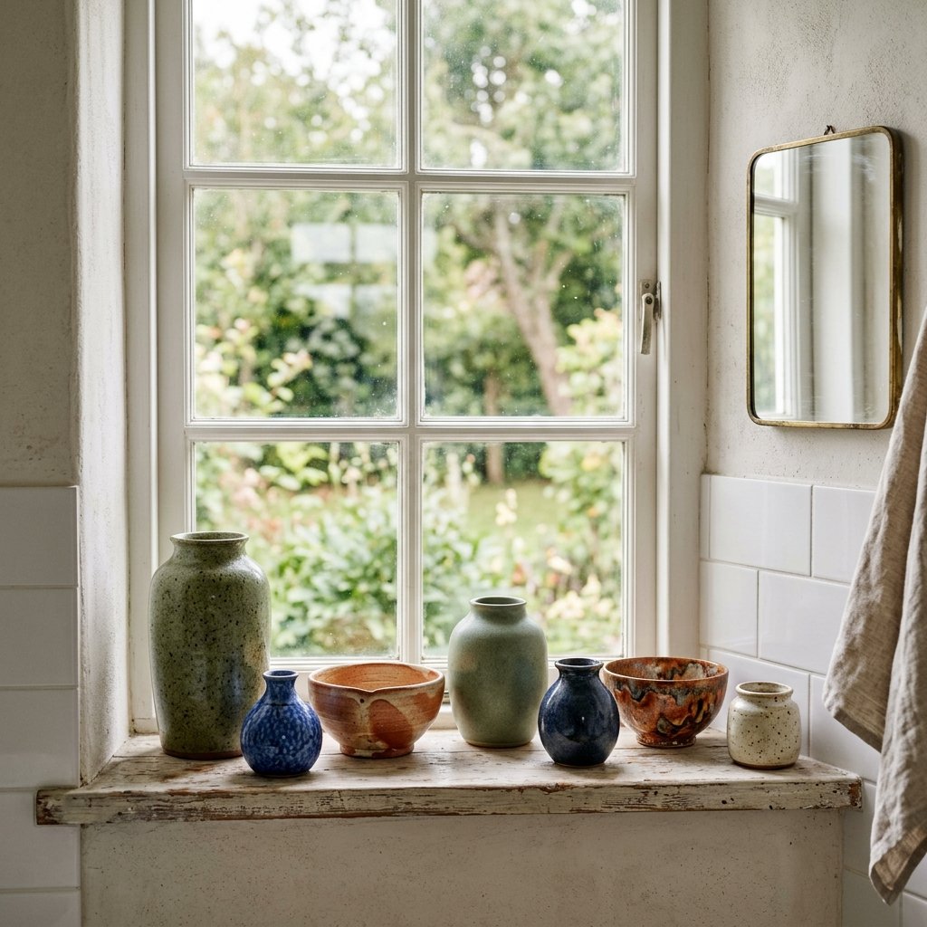 27 Wabi Sabi Bathroom Ideas That Feel Calm, Raw & Beautiful 20 Handcrafted Pottery Bathroom Ideas