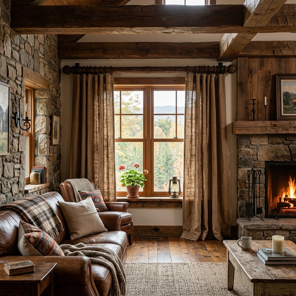 27 Curtains Living Room Ideas: Cozy, Bold & Beautiful Looks 21 Rustic Curtains Living Room Ideas