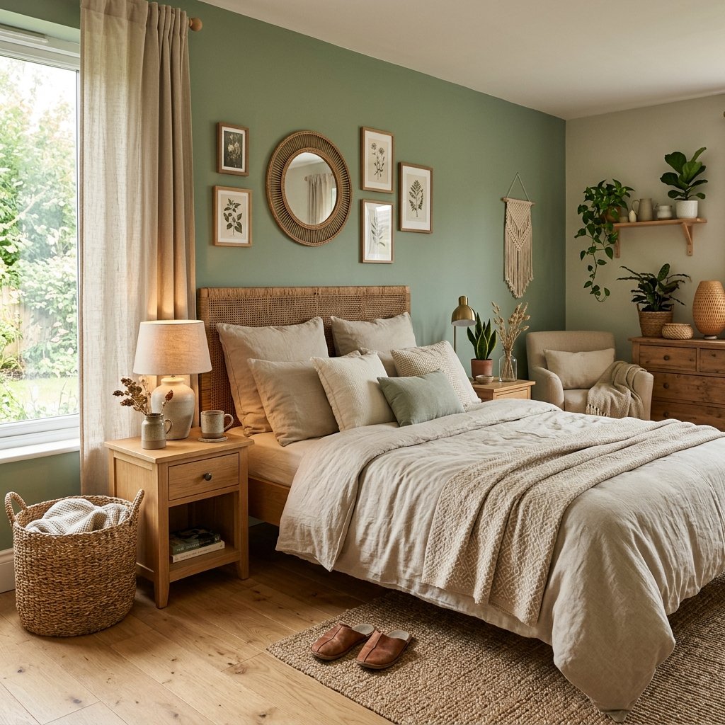 33 Sage Green Bedroom Ideas You'll Want to Pin Now 3 Sage Green and Beige Bedroom Idea