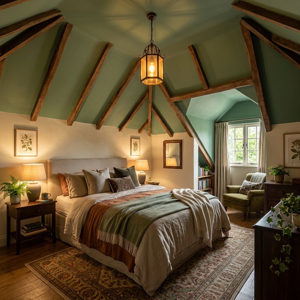 33 Sage Green Bedroom Ideas You'll Want to Pin Now 13 Sage Green Ceiling Idea