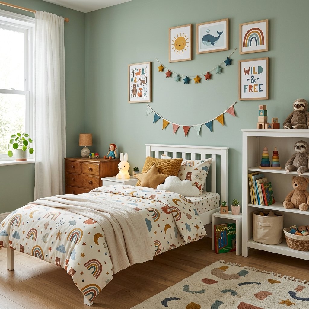 33 Sage Green Bedroom Ideas You'll Want to Pin Now 27 Sage Green Kids Bedroom Idea