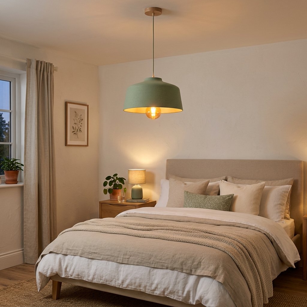 33 Sage Green Bedroom Ideas You'll Want to Pin Now 34 Sage Green Lighting Fixture Idea