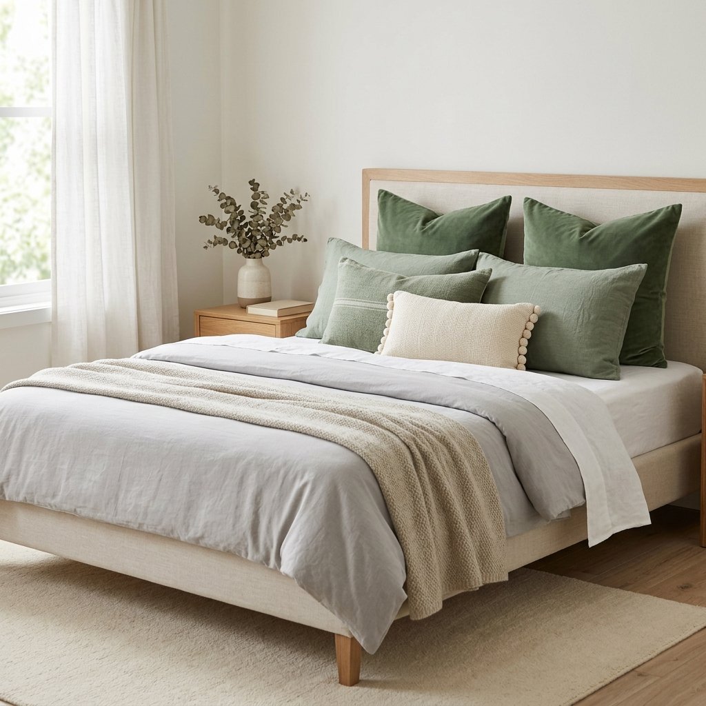 33 Sage Green Bedroom Ideas You'll Want to Pin Now 18 Sage Green Throw Pillow Idea