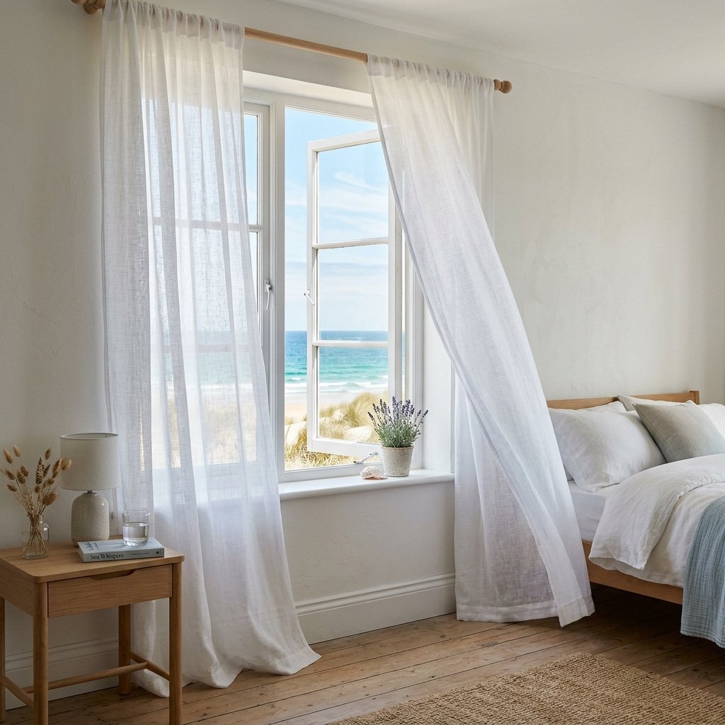 Sheer Linen Curtain Idea