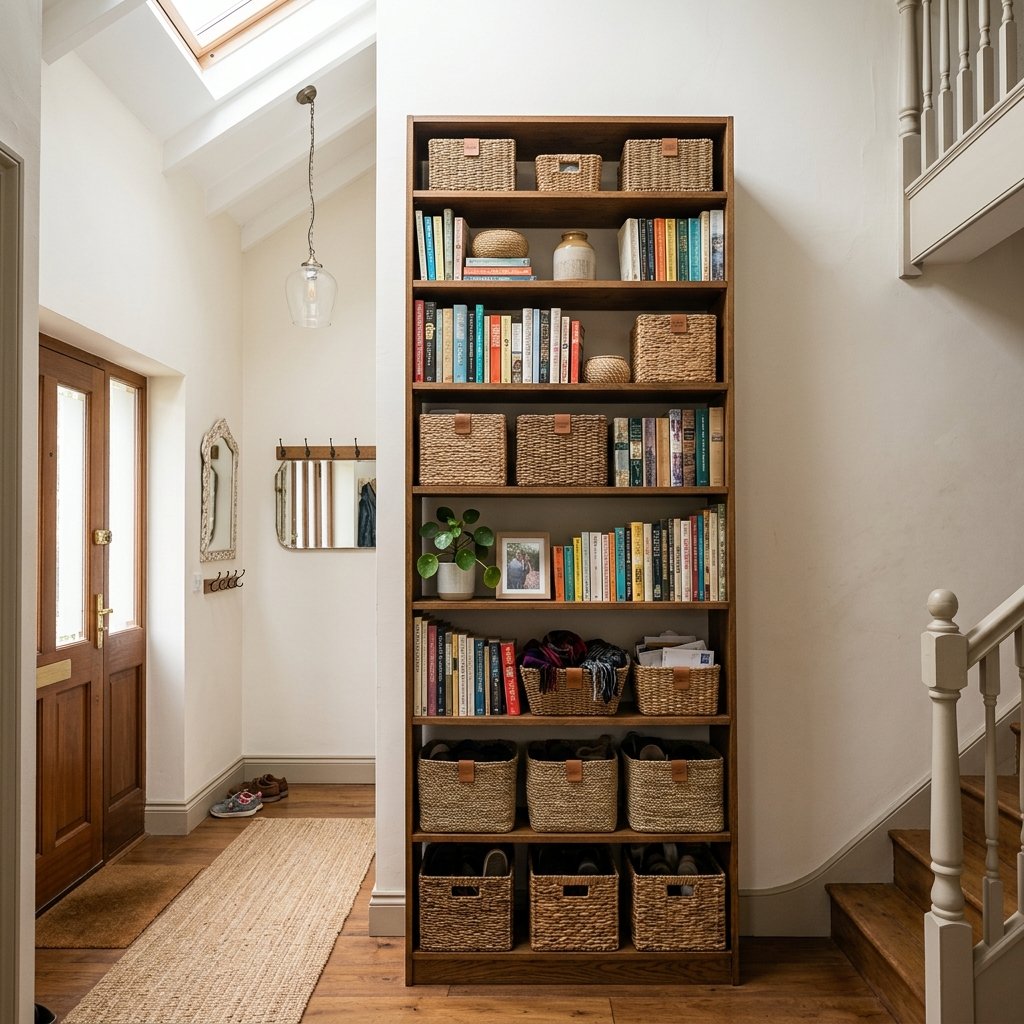 34 Flat Entrance Decor Ideas That Make Tiny Spaces Feel Huge 13 Vertical Storage Space Ideas