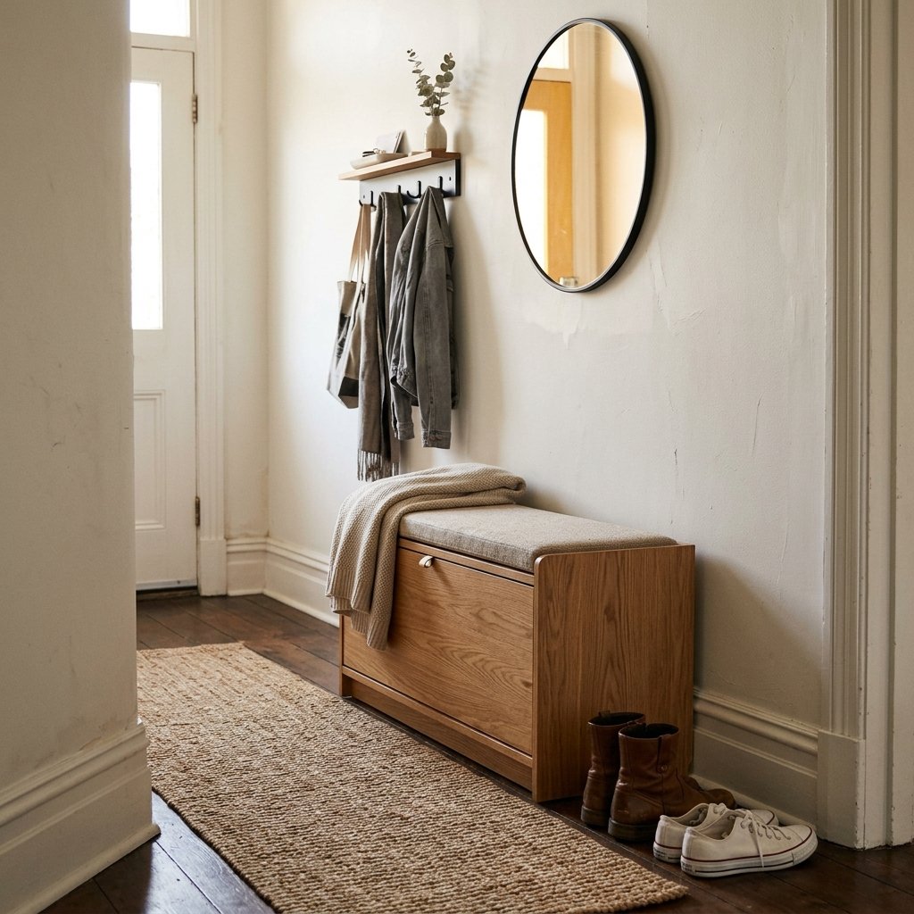 34 Flat Entrance Decor Ideas That Make Tiny Spaces Feel Huge 7 Small Entryway Bench Ideas