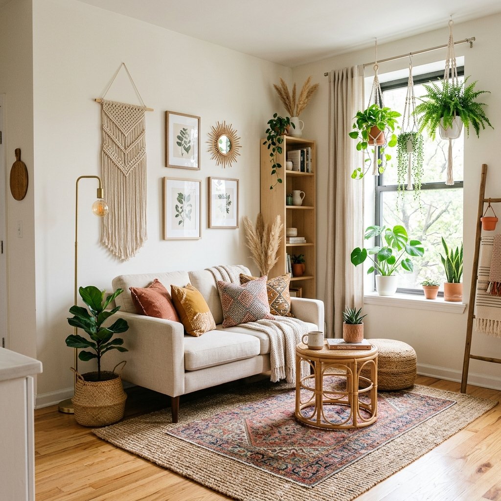 27 Dreamy Cozy Boho Living Room Ideas to Save & Try Today 8 Small Boho Living Room Ideas